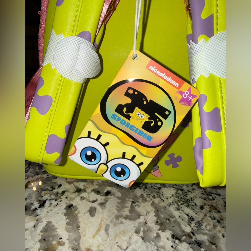 NWT Loungefly SpongeBob SquarePants Patrick Star Sequin Cosplay Mini Backpack - Picture 8 of 10